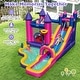 preview thumbnail 5 of 8, Costway Inflatable Water Slide with Climbing Wall Basketball Hoop - Multi-color - With 680W Blower