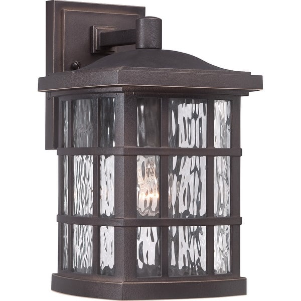 slide 1 of 1, Quoizel Stonington 8" Outdoor Wall Lantern in Palladian Bronze