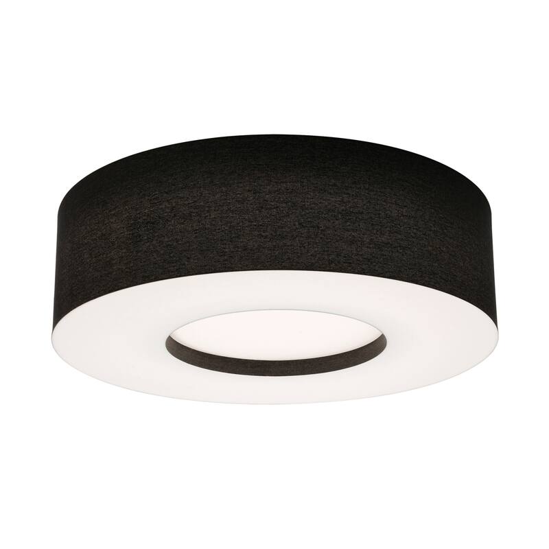 AFX MCF2432MB Montclair 3 Light 24" Wide Flush Mount Drum Ceiling - Black / White
