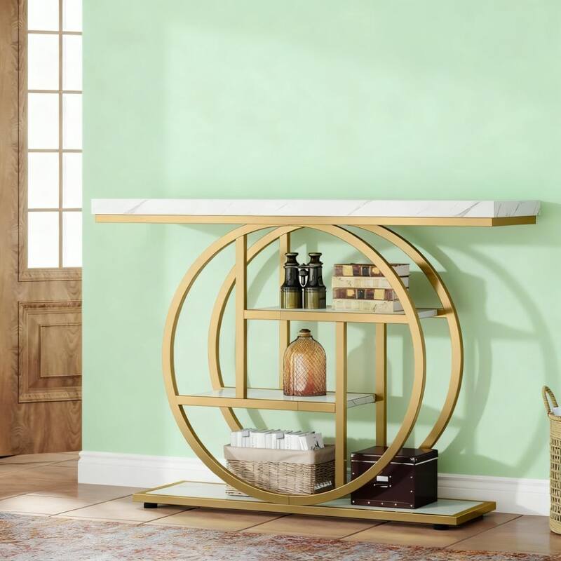 41.3" Console Table Sofa Table, Entryway Console Table, Narrow Wood Accent Tables