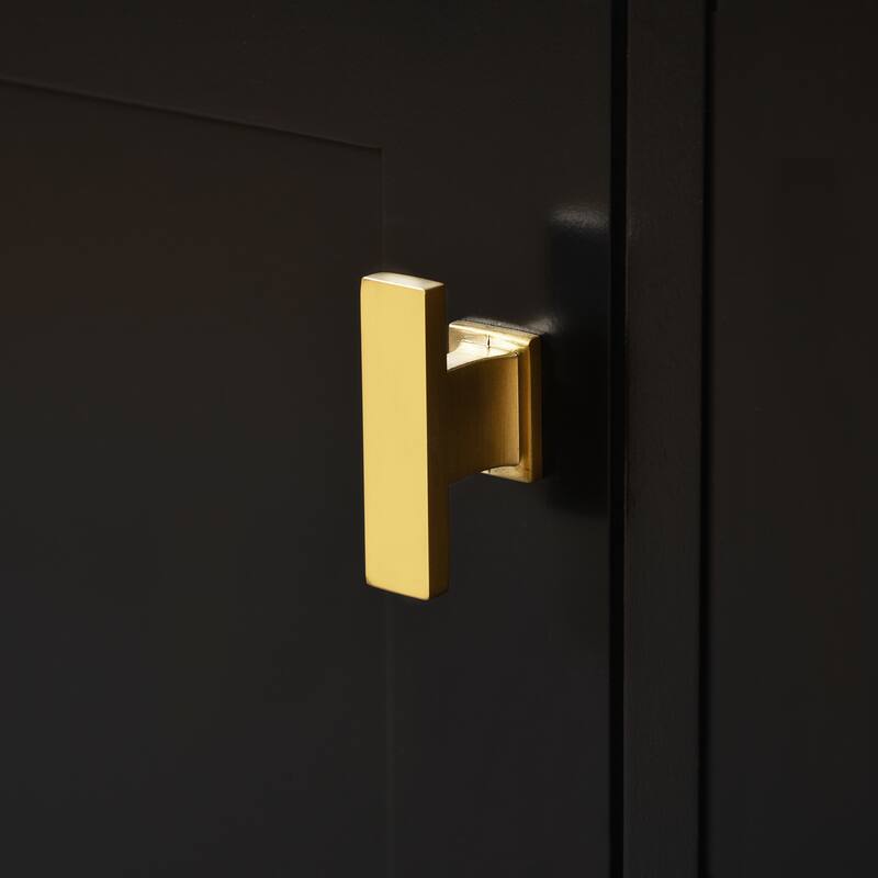 GDFStudio - Norham Modern Bathroom Vanity Set with Ceramic Sink and 4 Storage Drawers & 2 Doors - 36'W