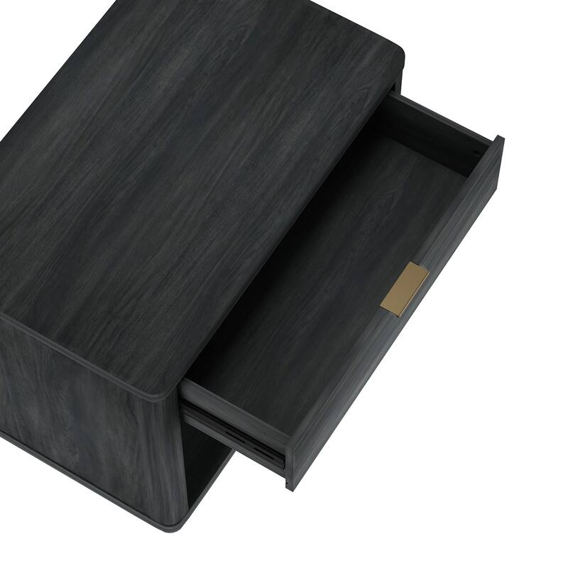 Manhattan Comfort Evelyn 32 Nightstand 2.0 with 2 Full Extension Drawers Set of 2