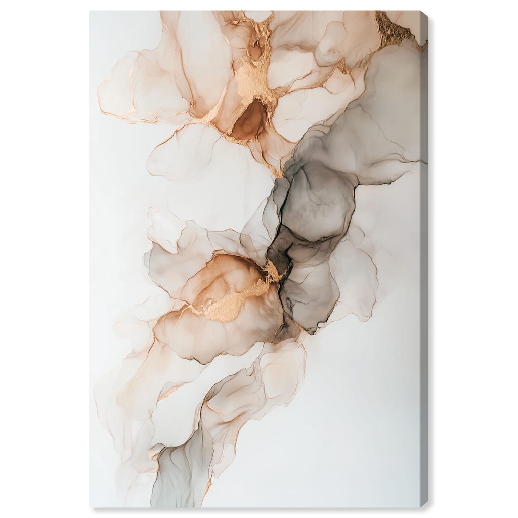 Smoky Gold Drift Canvas by Art Remedy, Gallery Wrapped