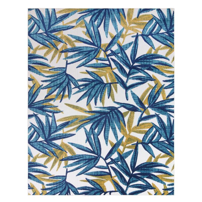 Gertmenian Kalari Modern Bold Multicolored High-Low UV Protected Polypropylene Woven Indoor/ Outdoor Area Rug Collection