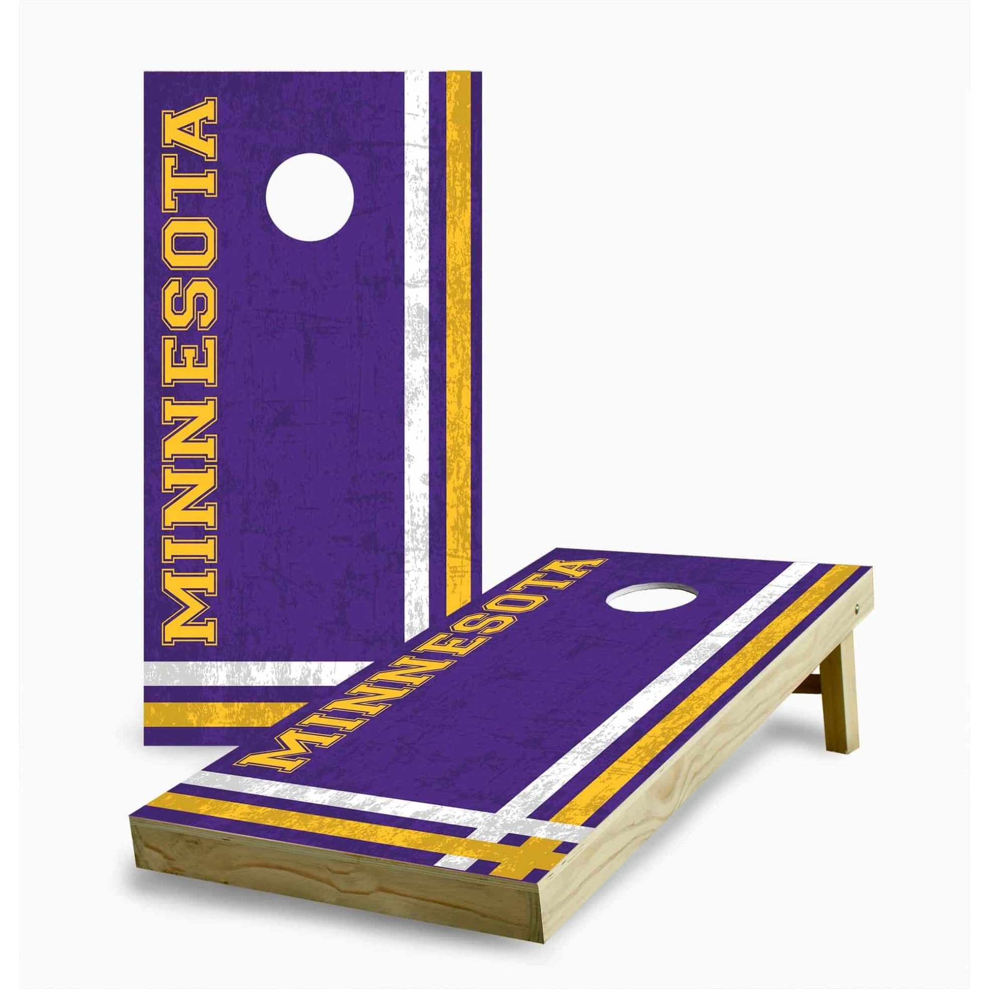 Minnesota Vikings Multi Stripe Regulation 2x4 Cornhole Game Set