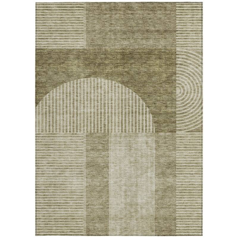 HomeRoots Geometric Transitional Rectangle Outdoor Rug