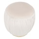 preview thumbnail 4 of 13, Silver Orchid Ralph Velvet & Gold Contemporary Metal Ottoman