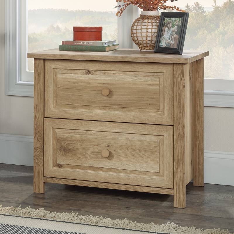 Farmhouse Brown 2-Drawer File Cabinet for Letter Legal Files Home Office Storage