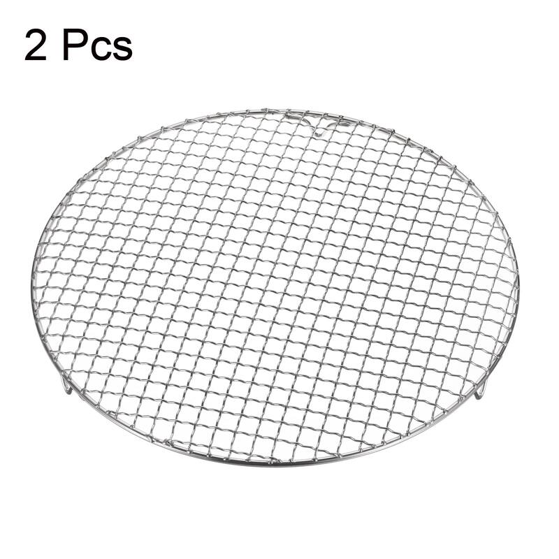 2pcs Round Cooking Rack 13" 201 Stainless Steel Barbecue Grill with 20mm Legs - 13 Inch