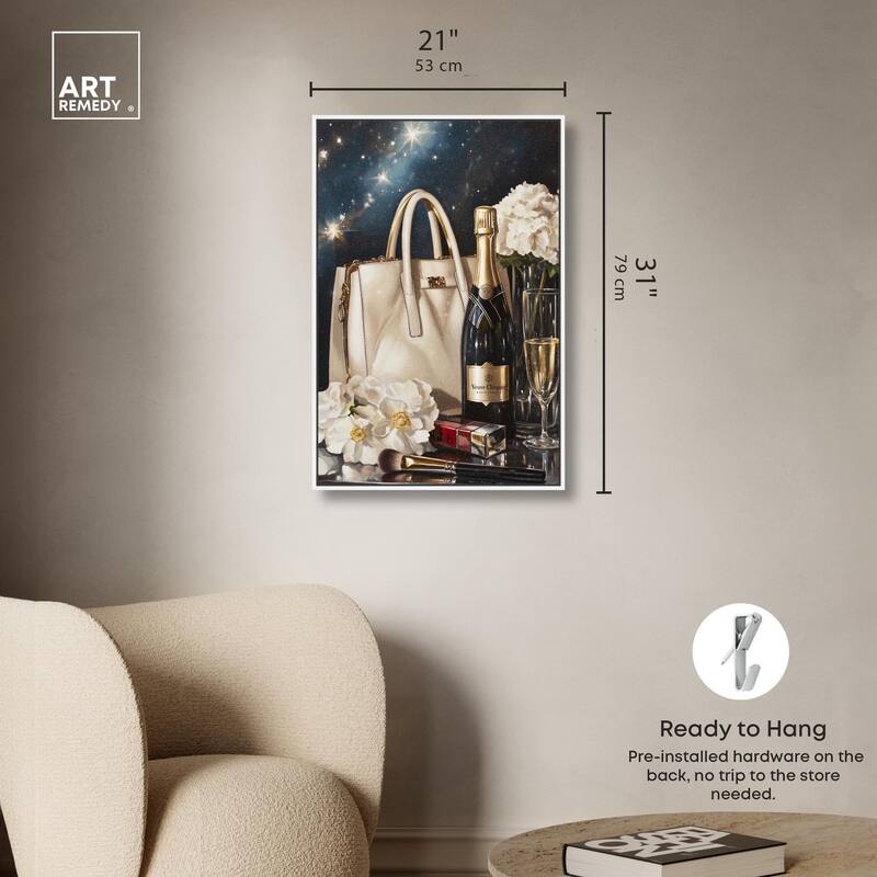 Cheers to Starry Glam Canvas by Art Remedy