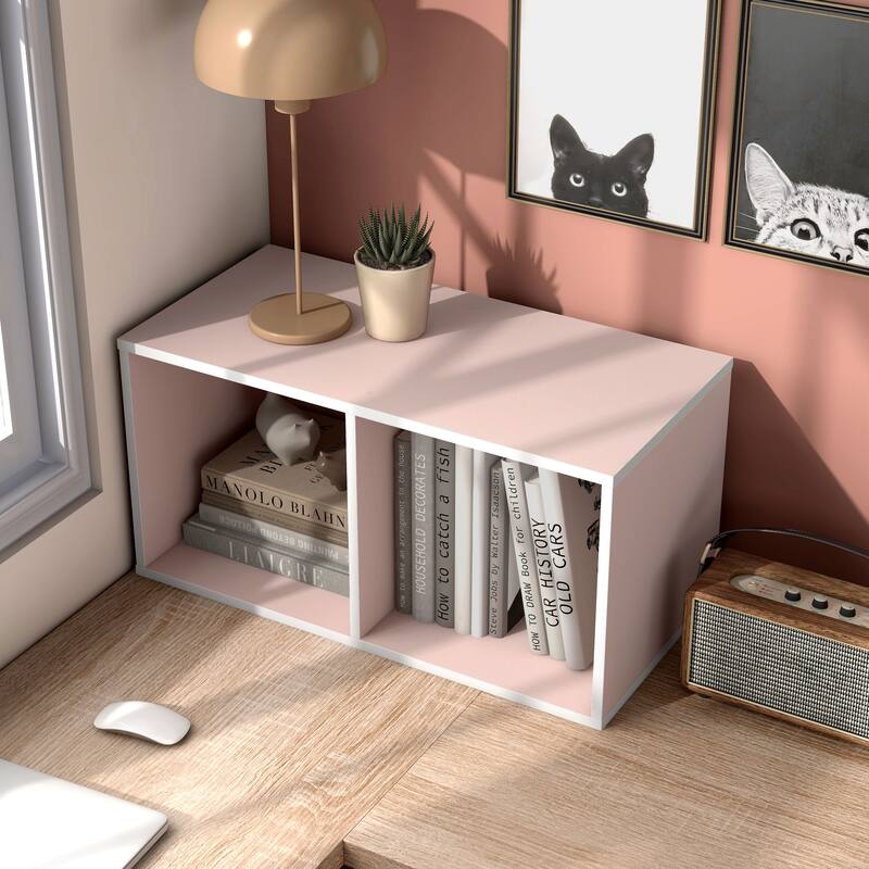 DH BASIC Modern Wood Customizable Stackable Storage Organizer - Cube Shelves, Drawer Cabinet, Bookcase with Doors by Denhour