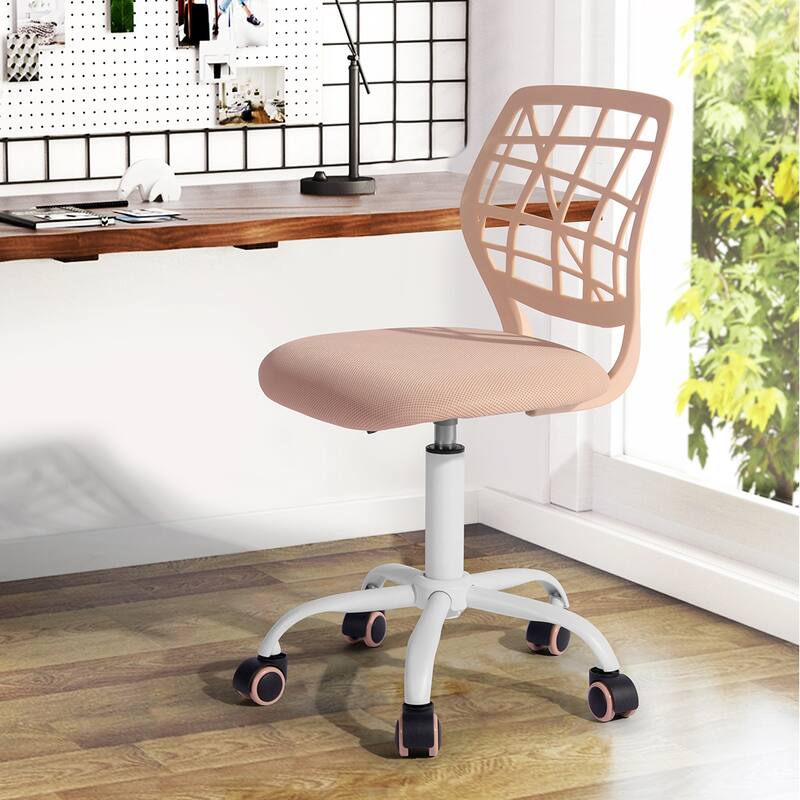 HomyLin Armless Home Office Task Chair Kids Desk Chair Mid-Back
