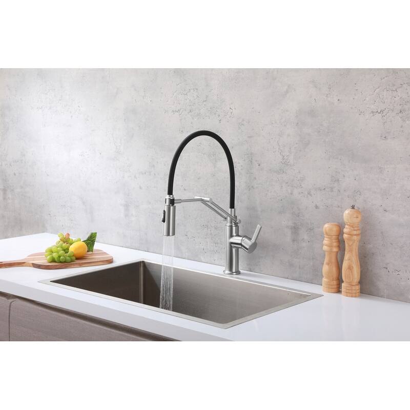 Indigo Home Single Handle Pull Down Sprayer Kitchen Faucet