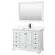 Option White / White Quartz Top / Matte Black Hardware
