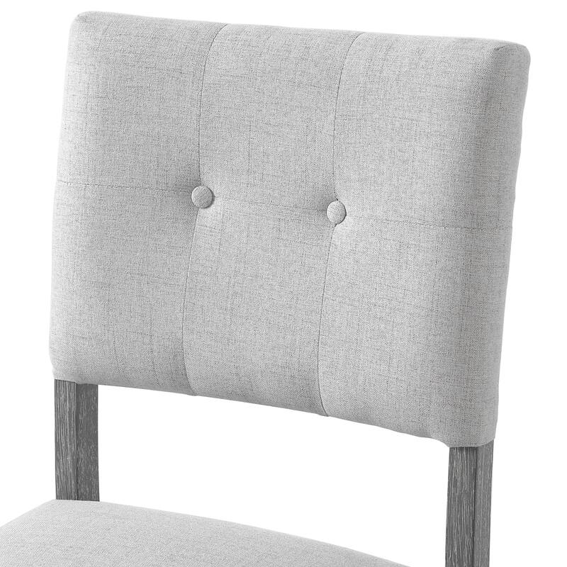 Modern Upholstered Armless Dining Chairs with Wood Legs, Set of 4