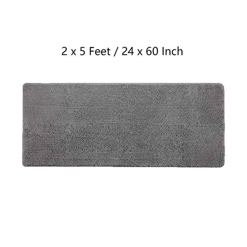 24''x60'' Grey Bathroom Rugs Runner,Absorbent Bath Mats On Sale Bed