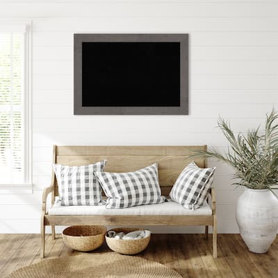 Rustic Plank Framed Black Corkboard Bulletin Board