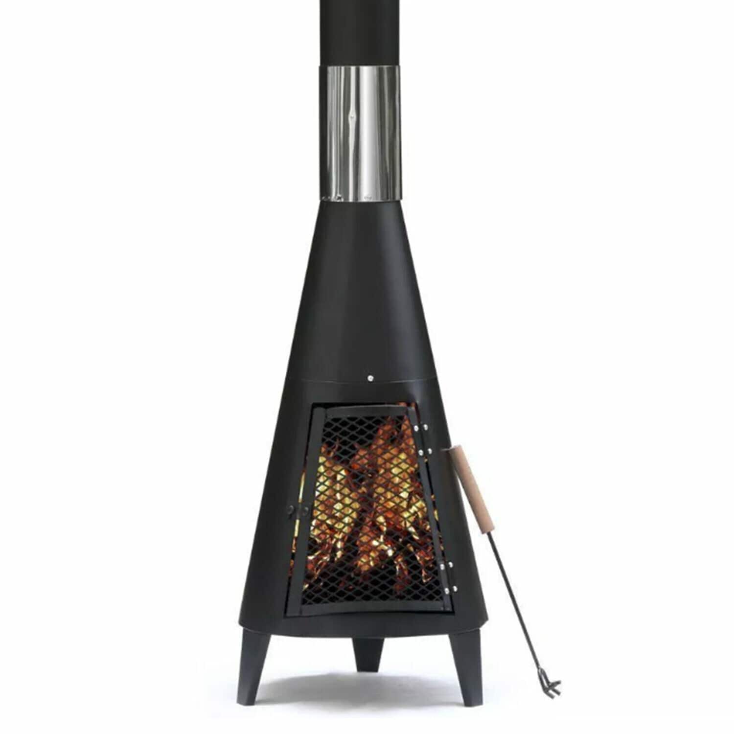 Vivzone 63 inch Patio Chiminea Outdoor Wood Burning Fire Pits