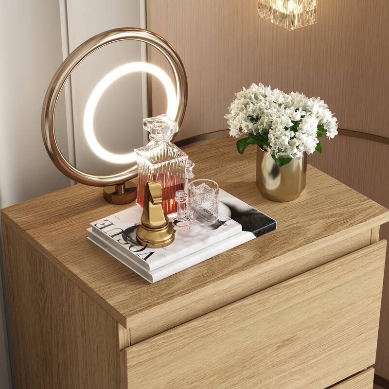 Premium 2-Drawer Nightstand 3 Colors Bedside Table by Kerrogee End Table