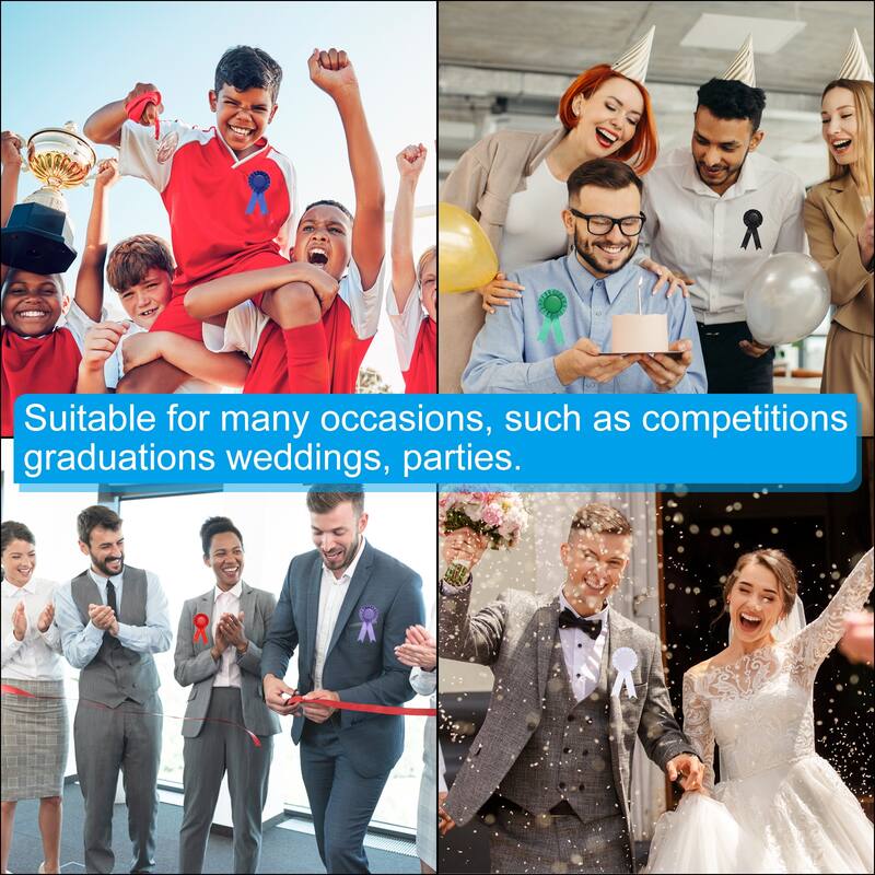 18Pcs Blank Award Ribbon, Rosette Ribbon Prize Recognition Ribbon
