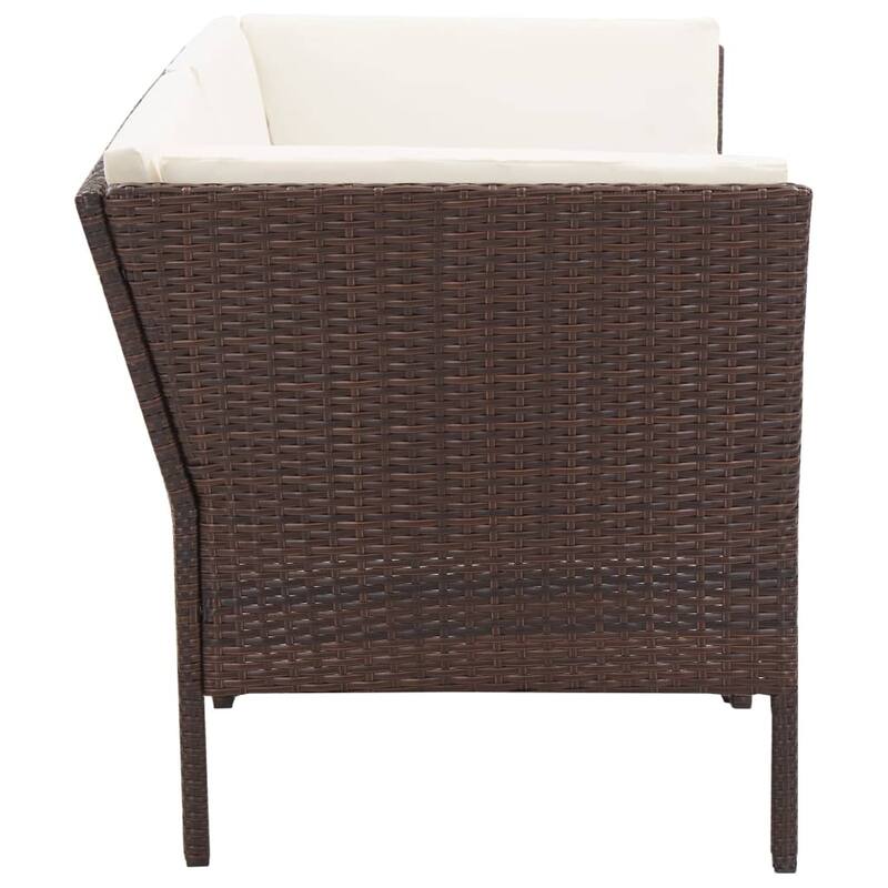 vidaXL Patio Furniture Set 8 Piece Sectional Sofa with Coffee Table Rattan - 23.6" x 23.6" x 13.8"