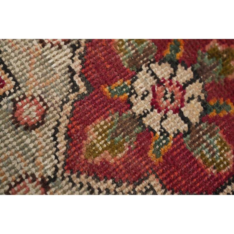 Hand Knotted Oriental 100% Wool Carpet Traditional Floral Red Tabriz Area Rug - 6' 2'' X 4' 7''