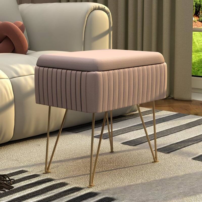 With Storage Small Ottoman