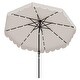 preview thumbnail 3 of 38, 9.3 FT Outdoor Patio Polyester Umbrella with Solar LED Lights and Tilt Crank Metal Frame for Garden Deck
