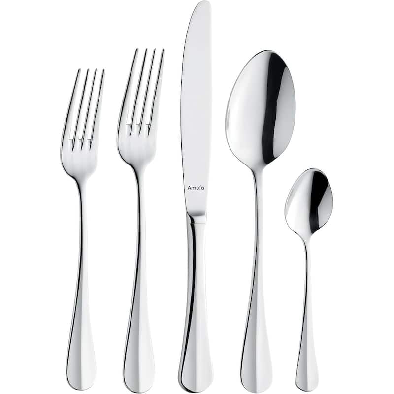 Amefa Baguette 20 Piece 18/10 Stainless Steel Flatware Set - Silver - Service for 4