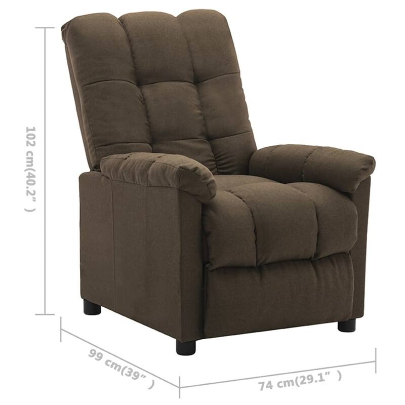 vidaXL Recliner Chair Leisure Cozy Recliner for Home Theater Cinema Fabric - 29.1" x 38.9" x 40.1"