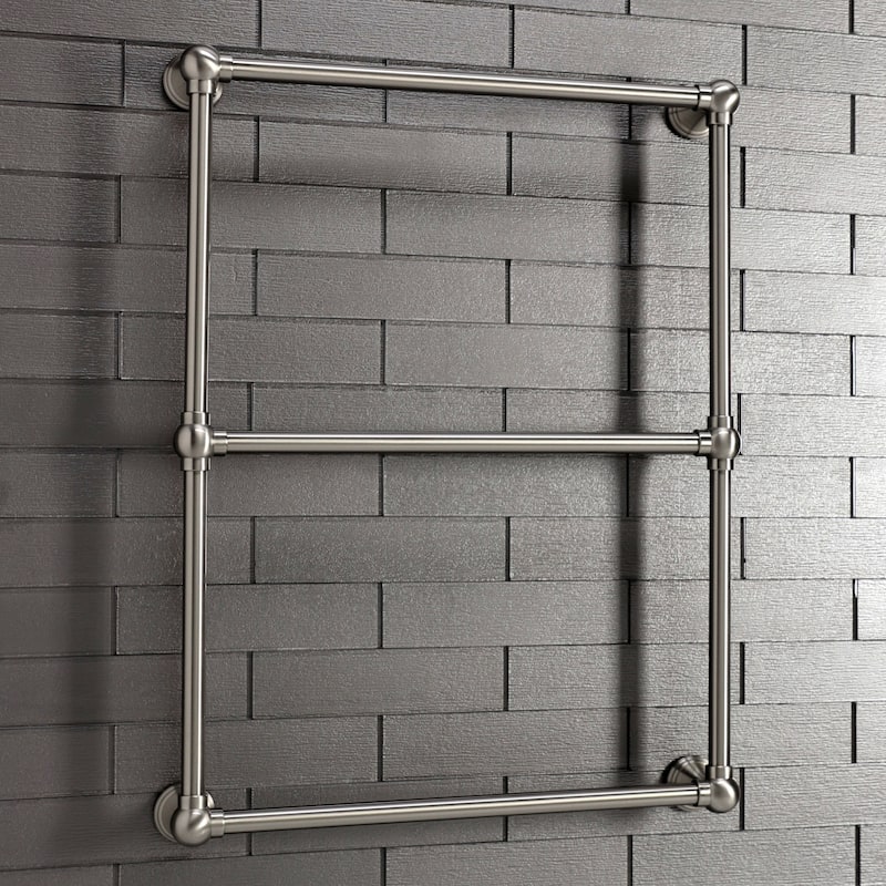 Maximilien 24 in. Wall Mount Towel Rack in Brushed Brass