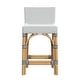 preview thumbnail 10 of 26, Serienna Rectangular Rattan Low Back 24.5"Counter Stool