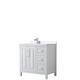 Option White, Chrome Trim, White Cultured Marble Top