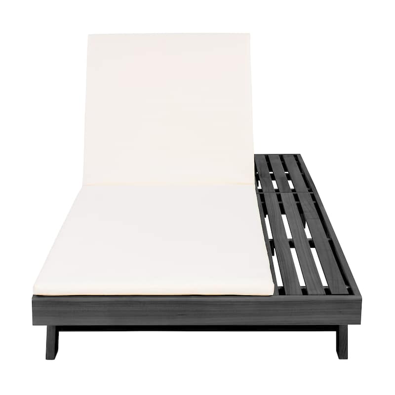 Christopher Knight Home - Molino Modern Outdoor Acacia Wood 4-Position Adjustable Chaise Lounge with Water-Resistant Cushion