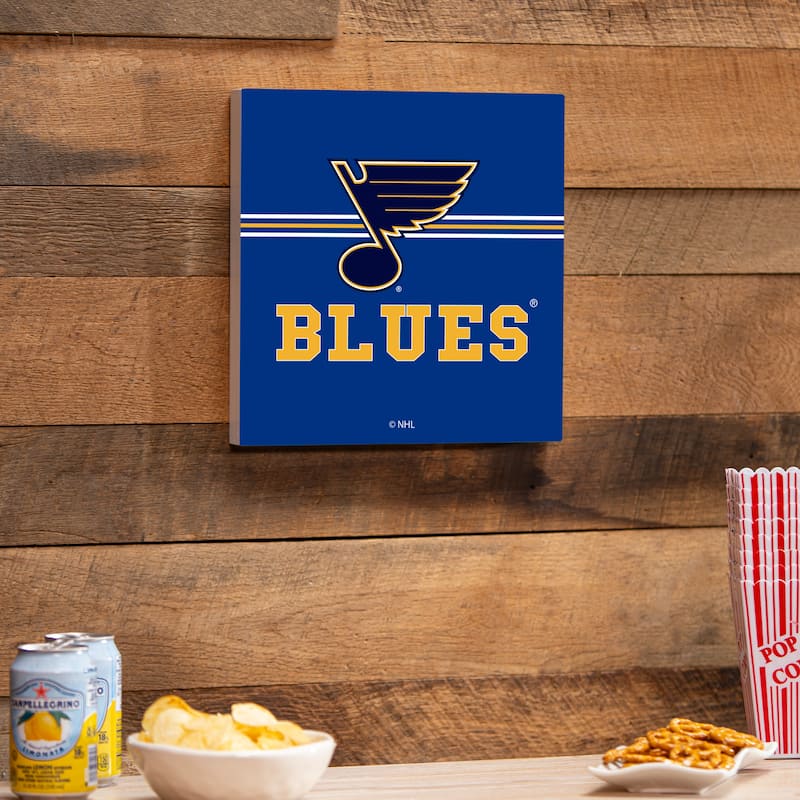 St Louis Blues Wooden Door Decor Wall Sign - Multi-Color - 12 x 12