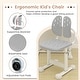 preview thumbnail 9 of 19, Gymax Kid's Study Desk & Chair Set w/Tilt Desktop Book Stand Footrest