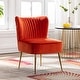 preview thumbnail 29 of 82, Haven Contemporary Velvet Upholstered Accent Chair Orange