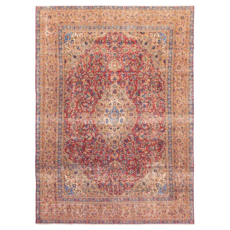 ECARPETGALLERY Hand-knotted Antalya Vintage Red Wool Rug - 9'2 x 12'2