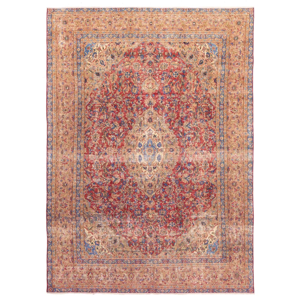 ECARPETGALLERY Hand-knotted Antalya Vintage Red Wool Rug - 9'2 x 12'2