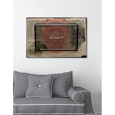 Oliver Gal 'Marshall Audio' Music and Dance Wall Art Canvas Print - Brown, Brown