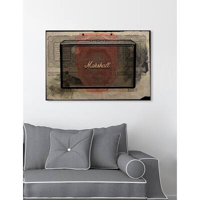 Oliver Gal 'Marshall Audio' Music and Dance Wall Art Canvas Print - Brown, Brown