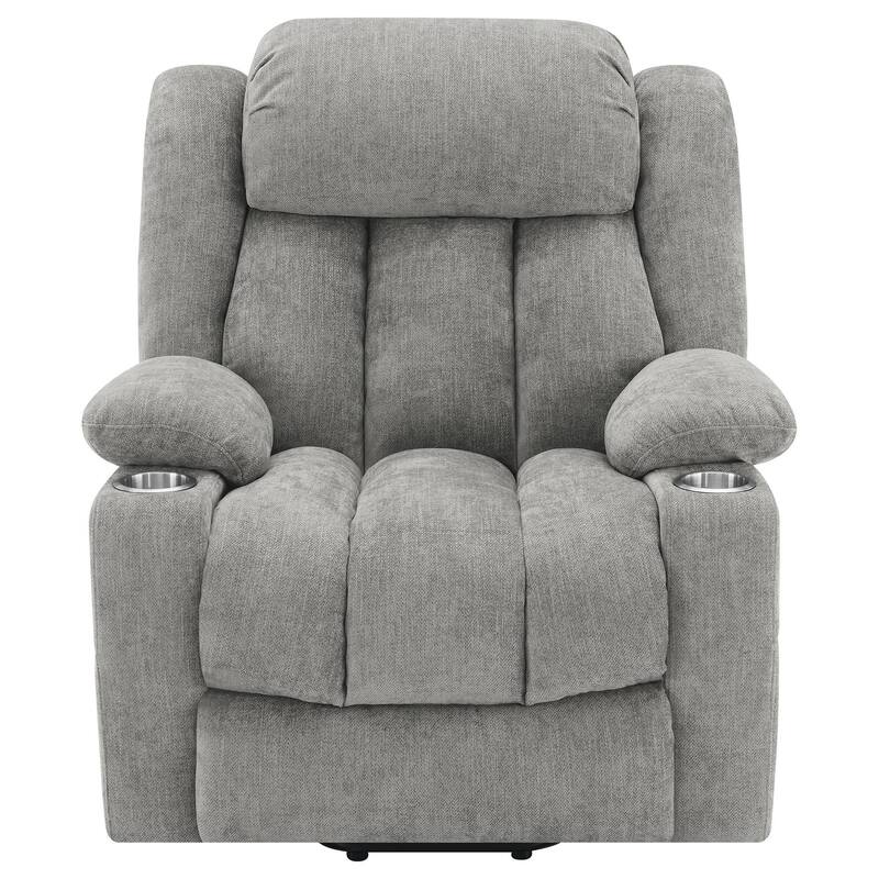 Limi Power Lift Recliner Chair, Light Gray, USB Port, Cupholders