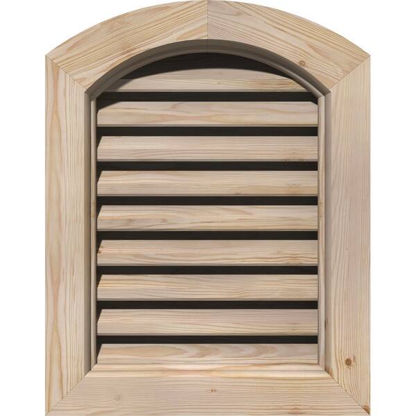Functional Recessed Mounted Half Round Gable Vent, Unfinished Bed