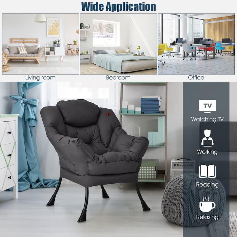 Modern Lazy Chair Accent Lounge Chair Single Sofa Chair