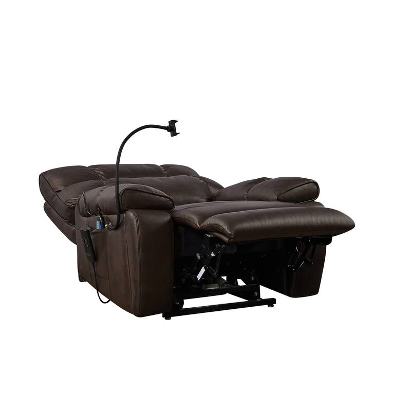 Christopher Knight Home - Power Lift Recliner Chair with Dual Motors, Massage, Heat, Cup Holders & Adjustable Phone Holder