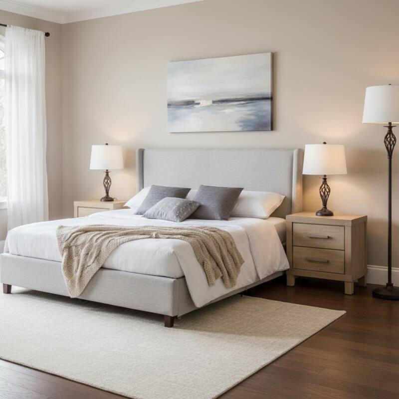 Set of 3 Elegant and Chic Spiral Cage Design Table & Floor Lamps by Lavish Home