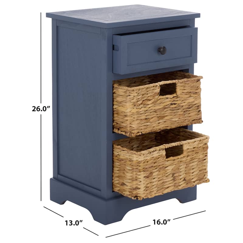 SAFAVIEH Alverta Red Storage Side Table - 15.9" x 13" x 27.6" - 16"W x 13"D x 26"H