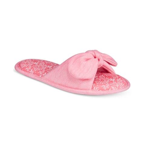 Charter Club Women's New $15.98 Open-Toe Bow Fashion Slippers Pink (XL, 11/12)