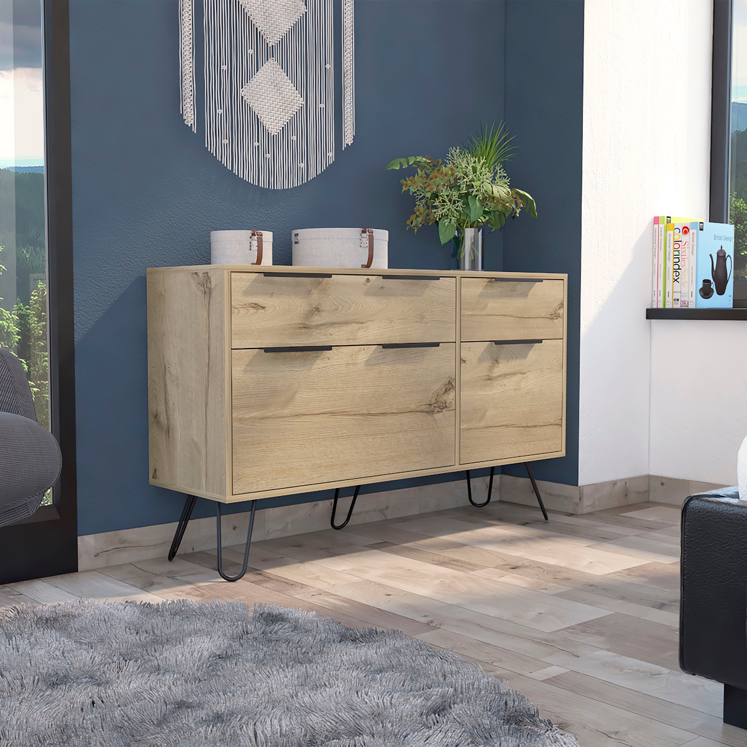Dresser with hairpin legs outlet