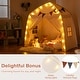 preview thumbnail 8 of 28, Gymax Kids Play Tent w/Flags and Globe String Lights for 3-12 Years - See Details